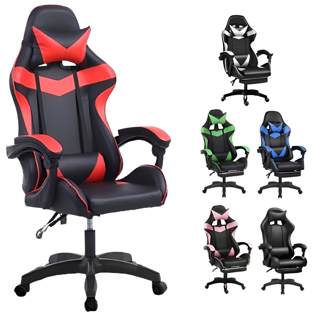 Cadeira Gamer E Escritorio Ergonômica Tecido Em Couro