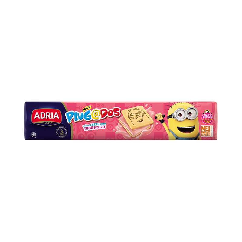 ADRIA BISC PLUGADOS QUADRADO MORANGO 130G | Shopee Brasil