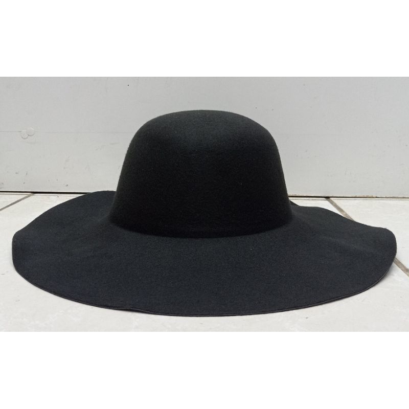 Chapéu Feminino Floppy De Feltro Aba Maleável Moda Europeu