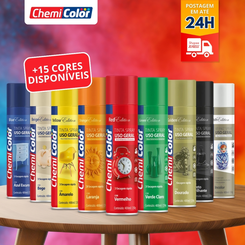 Tinta Spray Uso Geral Cores 400ml | Shopee Brasil