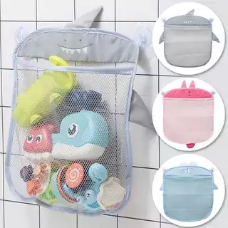 Organizador de brinquedos saco organizador de banho para escorrer água de brinquedos de tecido em Oferta na Shopee
