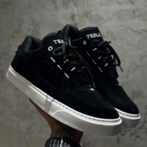 TENIS SKATE TESLA masculino e feminino casual preto