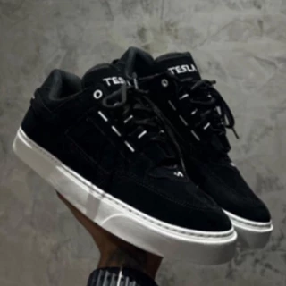 TENIS SKATE TESLA masculino e feminino casual preto