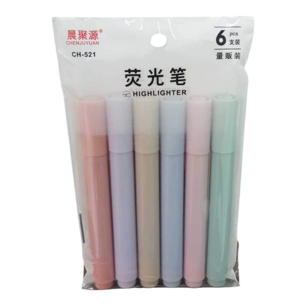 Pacote com 06 Marcas Texto cores pastéis / Highlighter / CH-521 ...