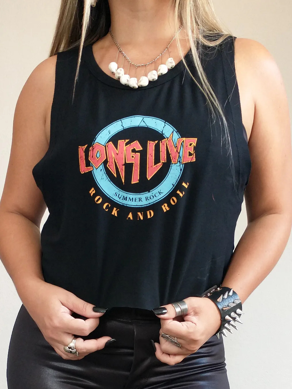 Cropped Long Live Rock n roll | Shopee Brasil