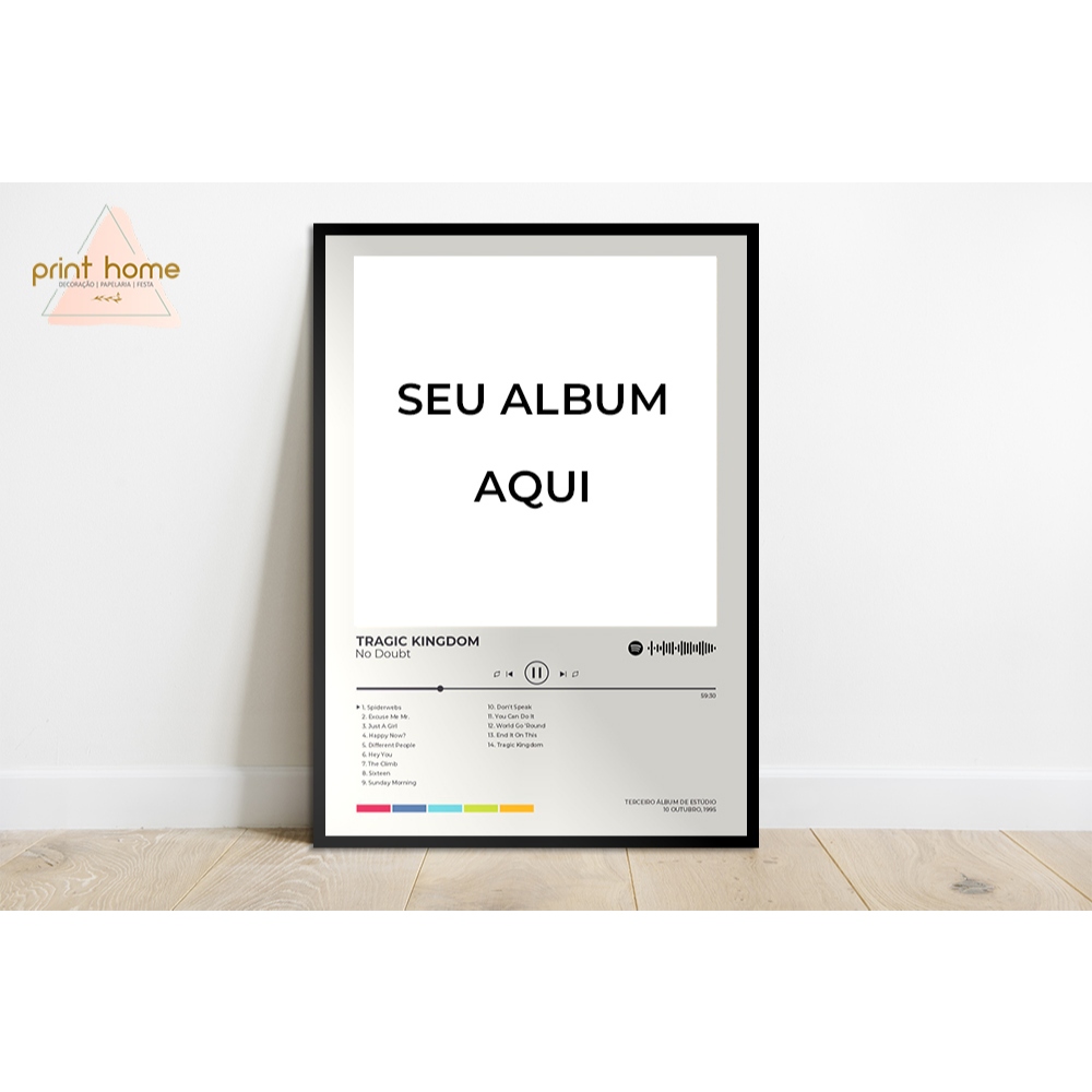Quadro Placa MDF Spotify PERSONALIZADO