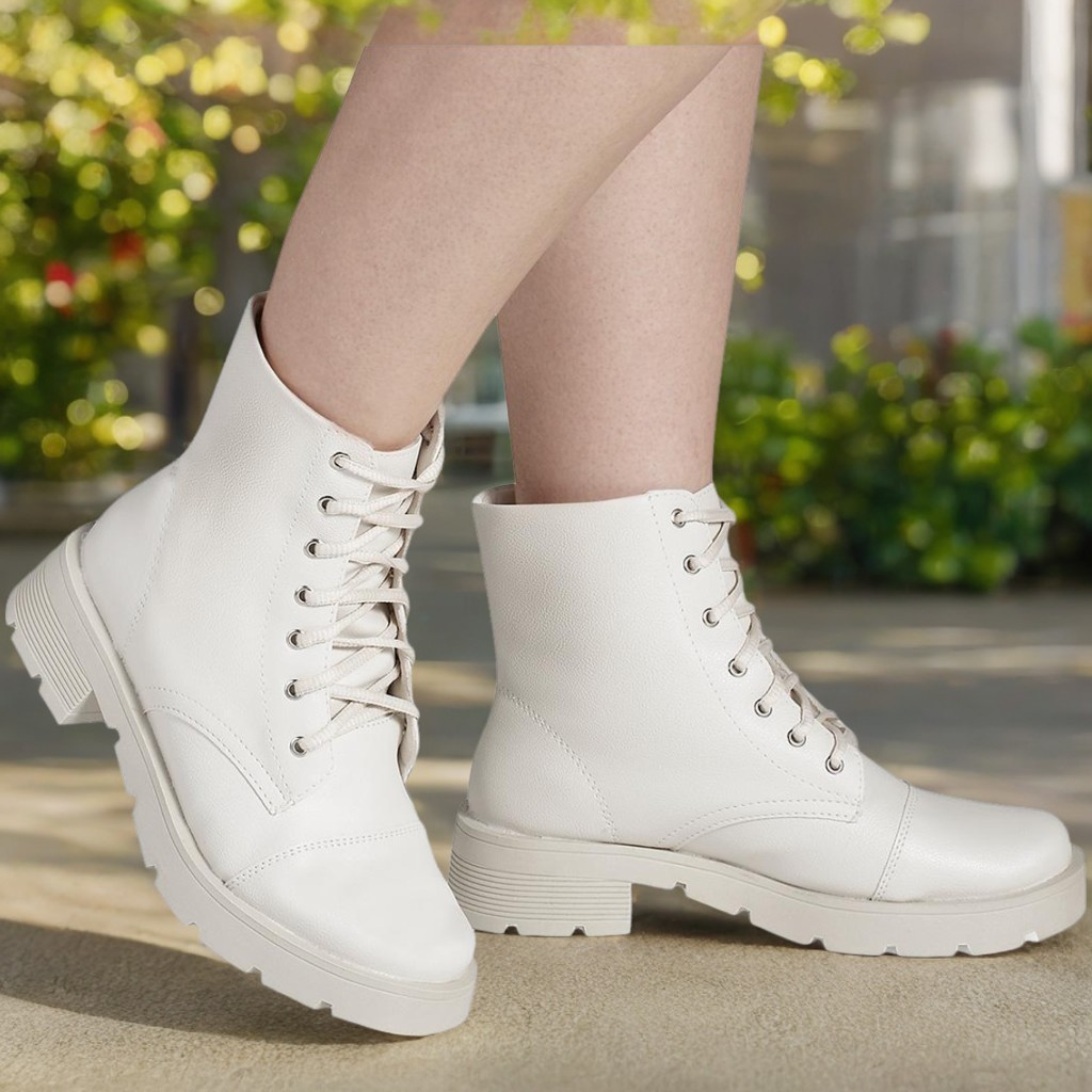 Salto Alto Bota Tratorada Cano Baixo Bota Cortuno Feminina Paris