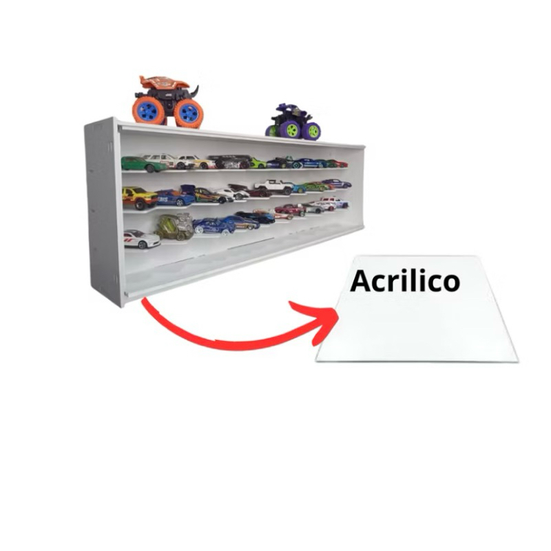Expositor de carrinhos hotwheels 30 miniaturas