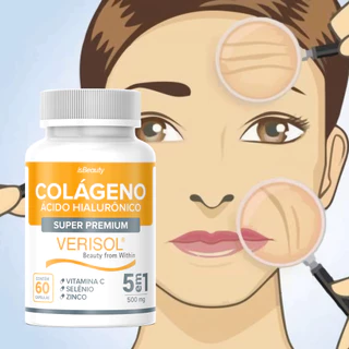 Colágeno Hidrolisado Verisol + Ácido Hialurônico + Vitamina C - 60 Cápsulas - Envio Imediato em Oferta na Shopee