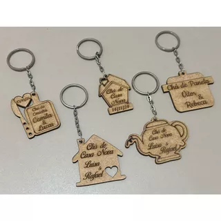 Chaveiro de MDF, 5cm - lembrancinha Chá de casa nova, Chá de panela, Chá de cozinha