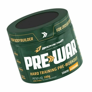 Pré treino com Cafeína 400mg + Beta Alanina + Taurina + Coq Q10 e Tirosina Pre War BODYACTION 100g