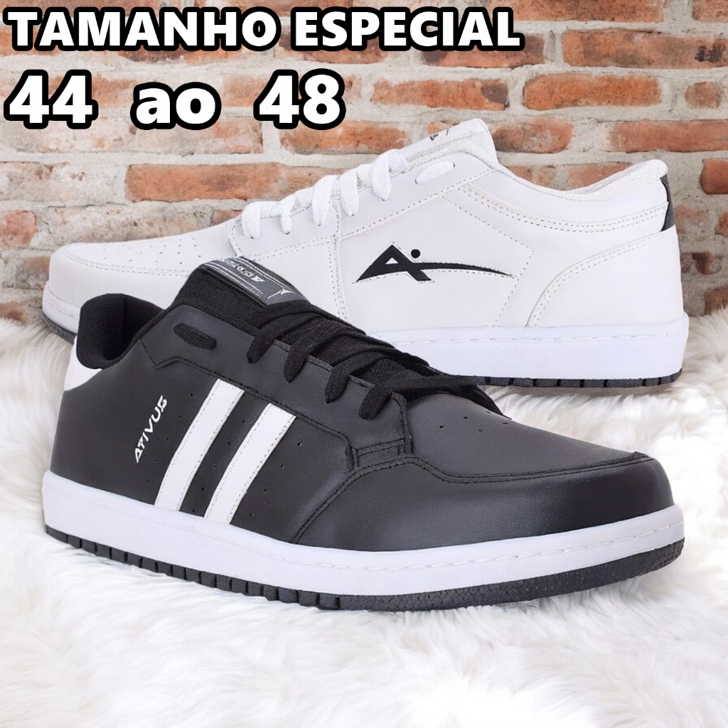Tenis Masculino 44 45 46 47 e 48 Sapatenis Numeração Especial Top