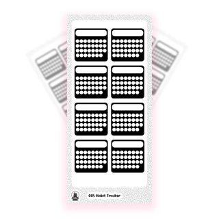 Adesivos Controles de Hábitos Mensal - Planner Minimalista