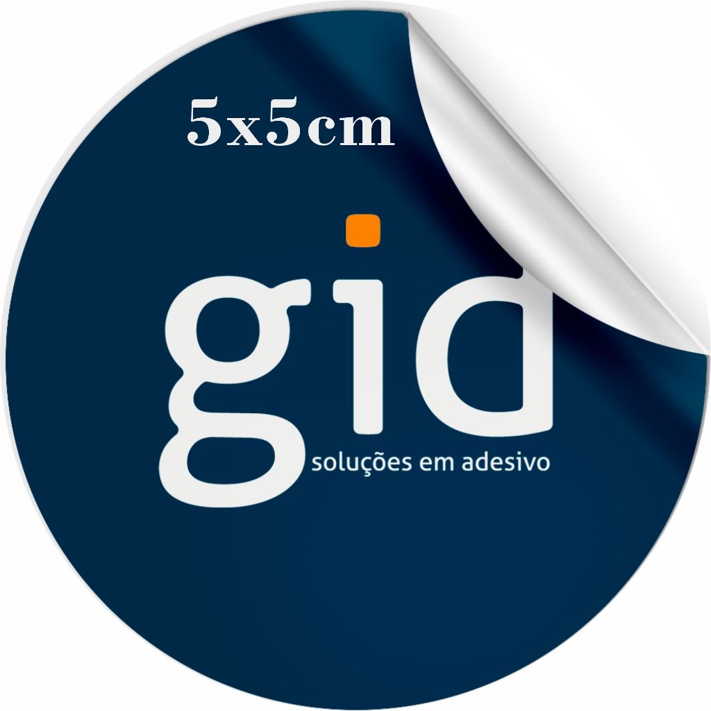 1.000 Etiquetas Adesivos Rótulo Vinil Personalizados 5x5 Cm