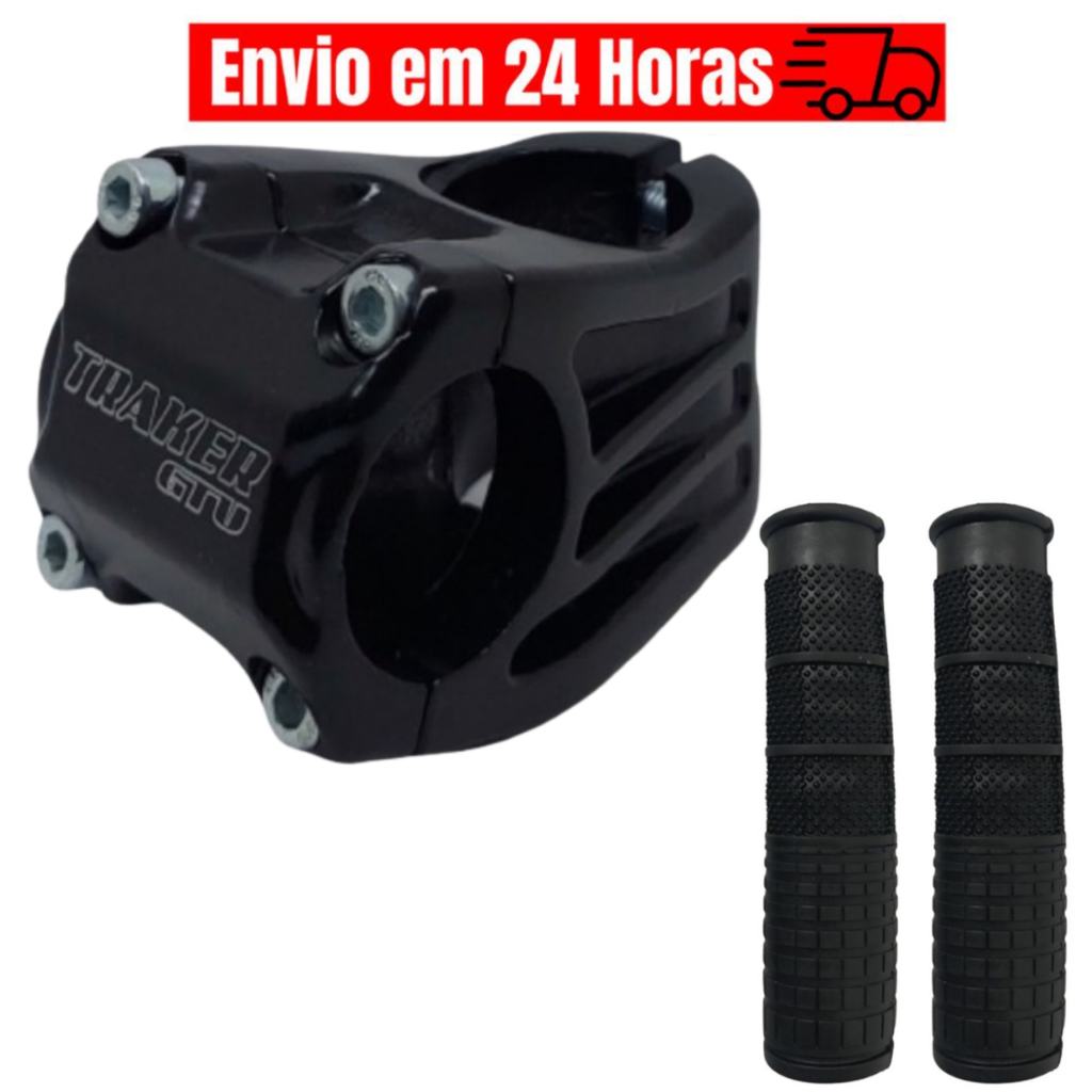 Mesa Avanço Suporte Guidão 31.8mm 45mm Mtb Bike Ahead Set Preto Par de Manoplas