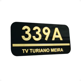 Números Para casa, Acrílico Com numero Residencial, Placa com Números, Placas Residencias - 20x10cm