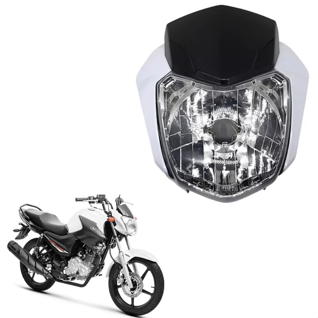 Farol Bloco Carenagem Lateral E Superior Completo Branco Factor 125 150 ...