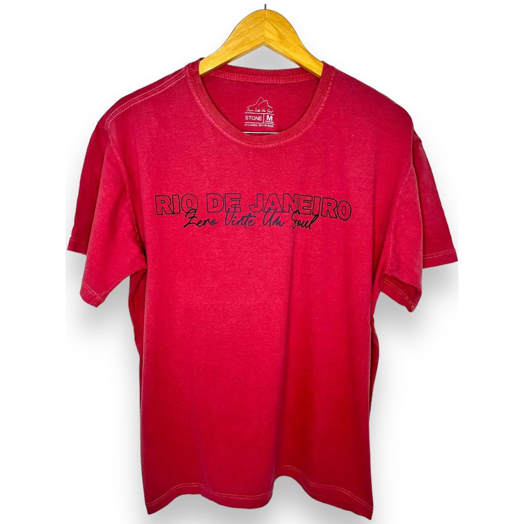Camisa Camiseta Masculina Stone Estonada Vintage ZeroVinteUm Camisa Camiseta Masculina Stone Estonada Vintage ZeroVinteUm