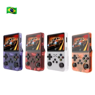 R36S Game Portátil Retro, 15000+ Jogos, 64GB, ARKOS, Tela IPS 3.5 Polegadas, Resolução 640x480. JOGOS: NES, GBA, MD, SFC, MAME, PSP, PS1, GB, NDS, N64, CPS.