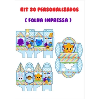 Kit Festa Personalizado Bolo Fofo 30 unidades. Leia a descrição (envio imediato)