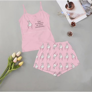 pijama tradicional de alcinha doramas personalizado roupa para dormir