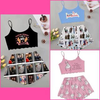 pijama de ondinha babydoll dormir Bts Dorameira stray kids Bts café coelho dorama koala