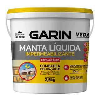 Manta Líquida Emborrachada Impermeabilizante 3,6kg Elástica - Garin
