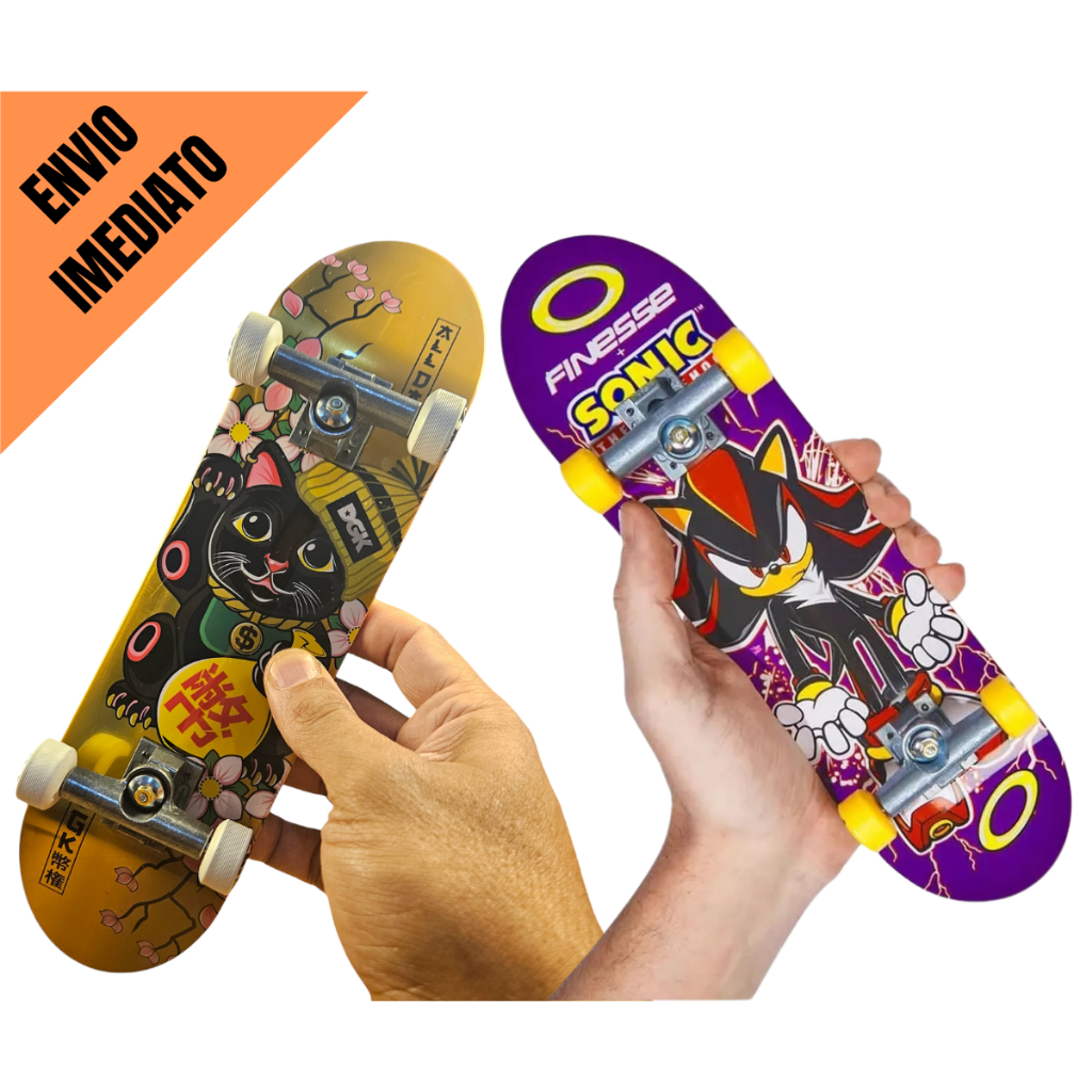 Skate De Mão Tech Deck Sonic Dgk Dourado Gatinho 27 Cm Sunny