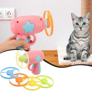 arma de brinquedo brinquedos para gatos arminha de briquedo arma de helice interativo lançador