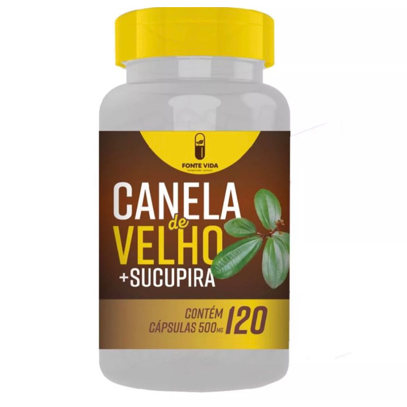 Canela de Velho com Sucupira 120 Capsulas 500MG Fonte Vida | Shopee Brasil