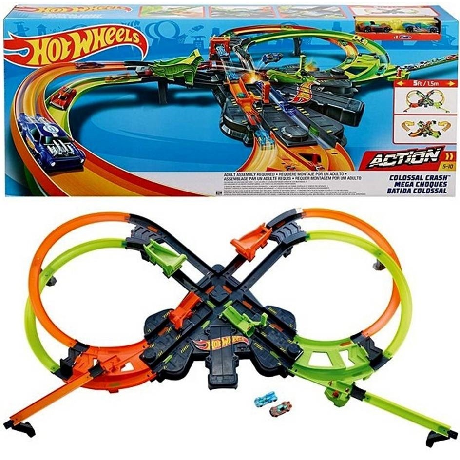 Pista Gigante Grande De Percurso Batida Colossal Hot Wheels Com Dois Veiculos Carrinhos Mattel Shopee Brasil