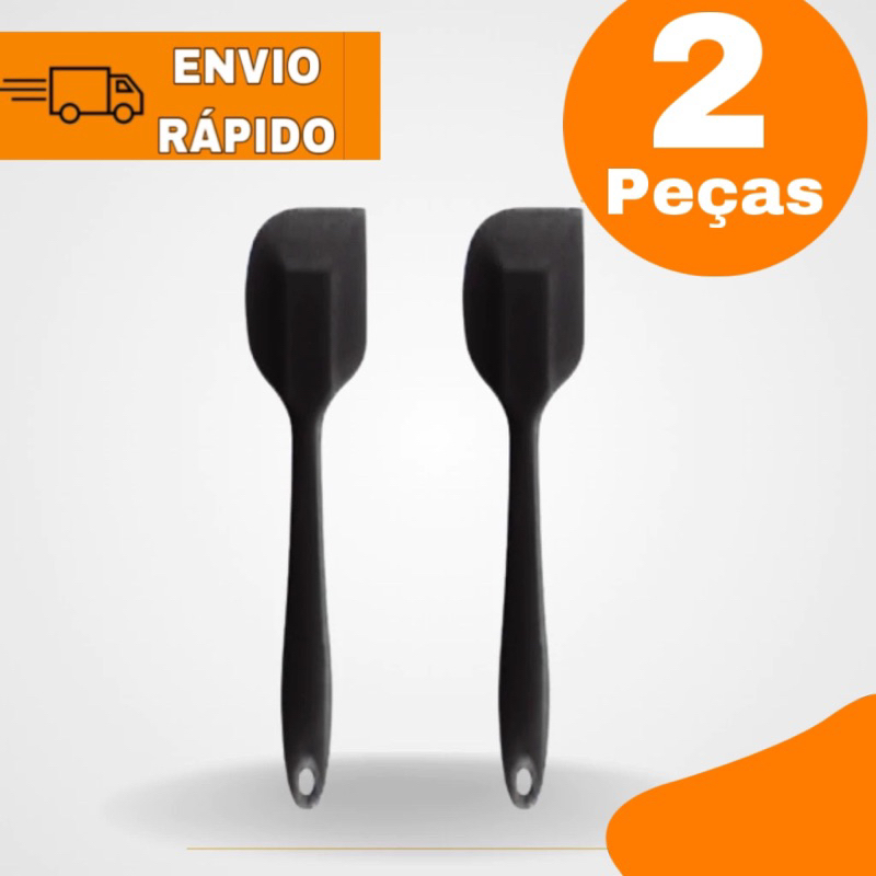 Kit 2 Espátula Pão GRANDE Duro Raspadora De Silicone Grande
