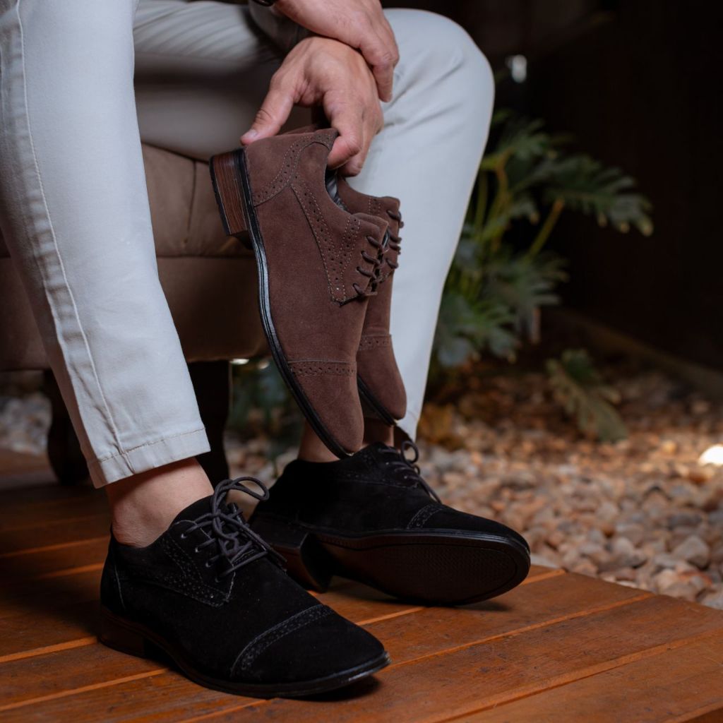 Sapato Social Masculino Oxford Masculino CamurÃ§a Sapato Oxford