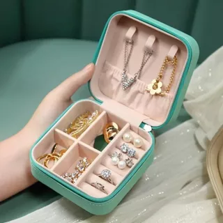 Mini Organizador Porta Joias Bolsa Para Viagem Portátil/ caixa de armazenamento/anel/colar/Brinco