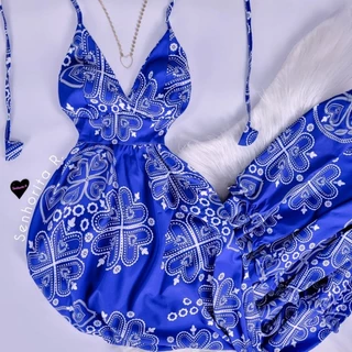 LANÇAMENTO Vestido Longo Estamparia Alta Tendência inspiração Far m