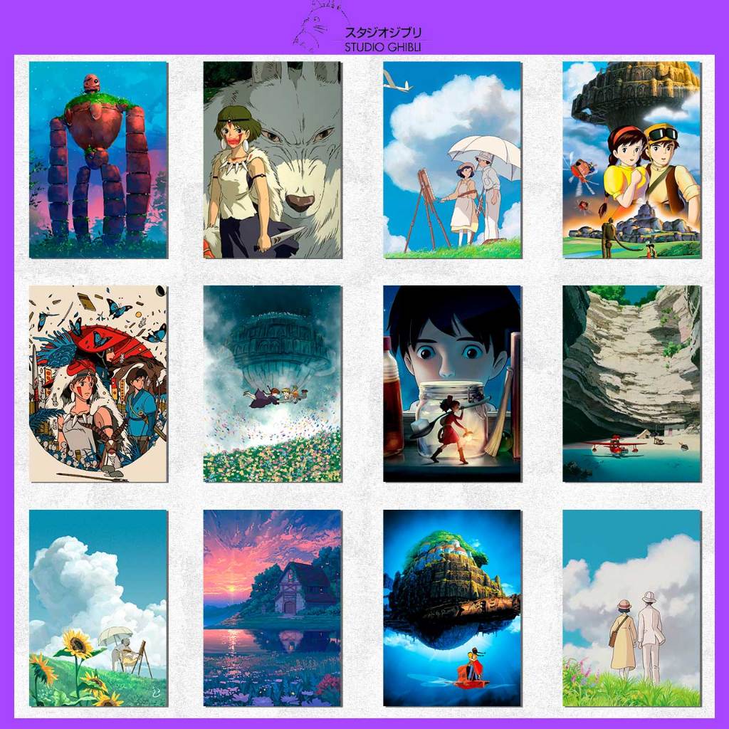 Placas Decorativas Quadros -Studio Ghibli Princesa Mononoke O