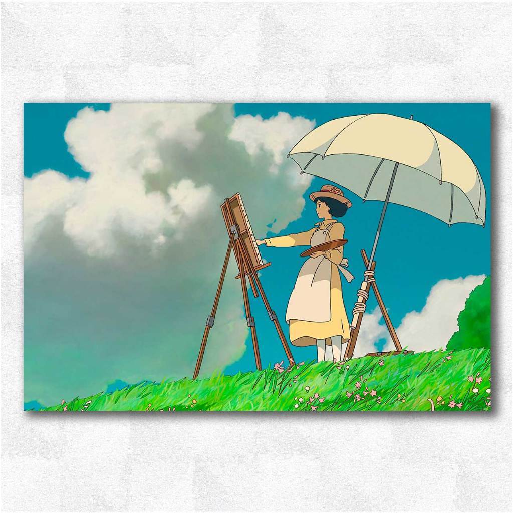 版画 EMU - Riding On The Wind Placas Decorativas Quadros -Studio Ghibli Princesa Mononoke O