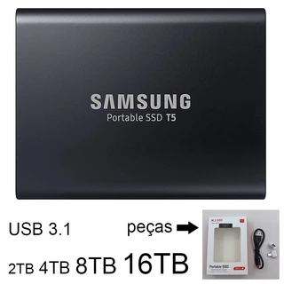SAMSUNG T5 Portable SSD 2TB/4TB/6TB/16TB External Solid State Drive USB 3.1 Disko Rígido Externo De HD