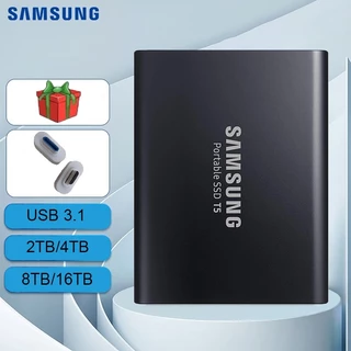 SAMSUNG Unidade Externa SSD T5 2TB/4TB/8TB/16TB De Estado Sólido Hd Hard Portable Adequada Para Desktop