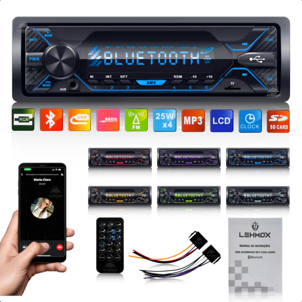 Som automotivo Radio mp3 bluetooth melhor q Painer Soni Aparelho de som ...