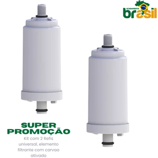 Kit 2 Velas Refil de Rosquear Torneira Filtro Pró Saúde Carvão Ativado refil de filtro