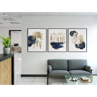 Quadro Decorativo Dentista Profissão Por Amor Moderno Ouro Empresa Hall