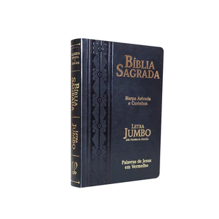 Bíblia com Harpa Avivada e Corinhos | RC | Letra Jumbo | Capa Pu Luxo | Arabesco Preta