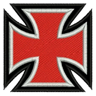 Patch Bordado Cruz de Malta