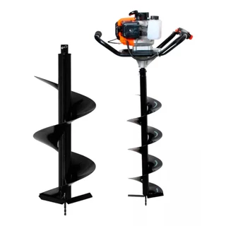 Perfurador de solo a gasolina 52cc com 2 brocas  80x20cm e 80x30cm Marca Tssaper Modelo PS52CC-5 em Oferta na Shopee