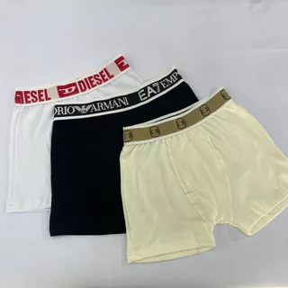 Kit 3 Cuecas Box Boxer Algodão Adultos Premium de alta Qualidade