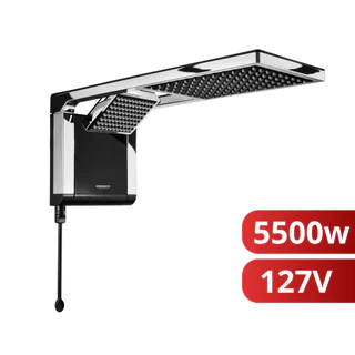 Chuveiro Ducha Acqua Duo Ultra Preto Cromado 127V 5500W Lorenzetti em Oferta na Shopee