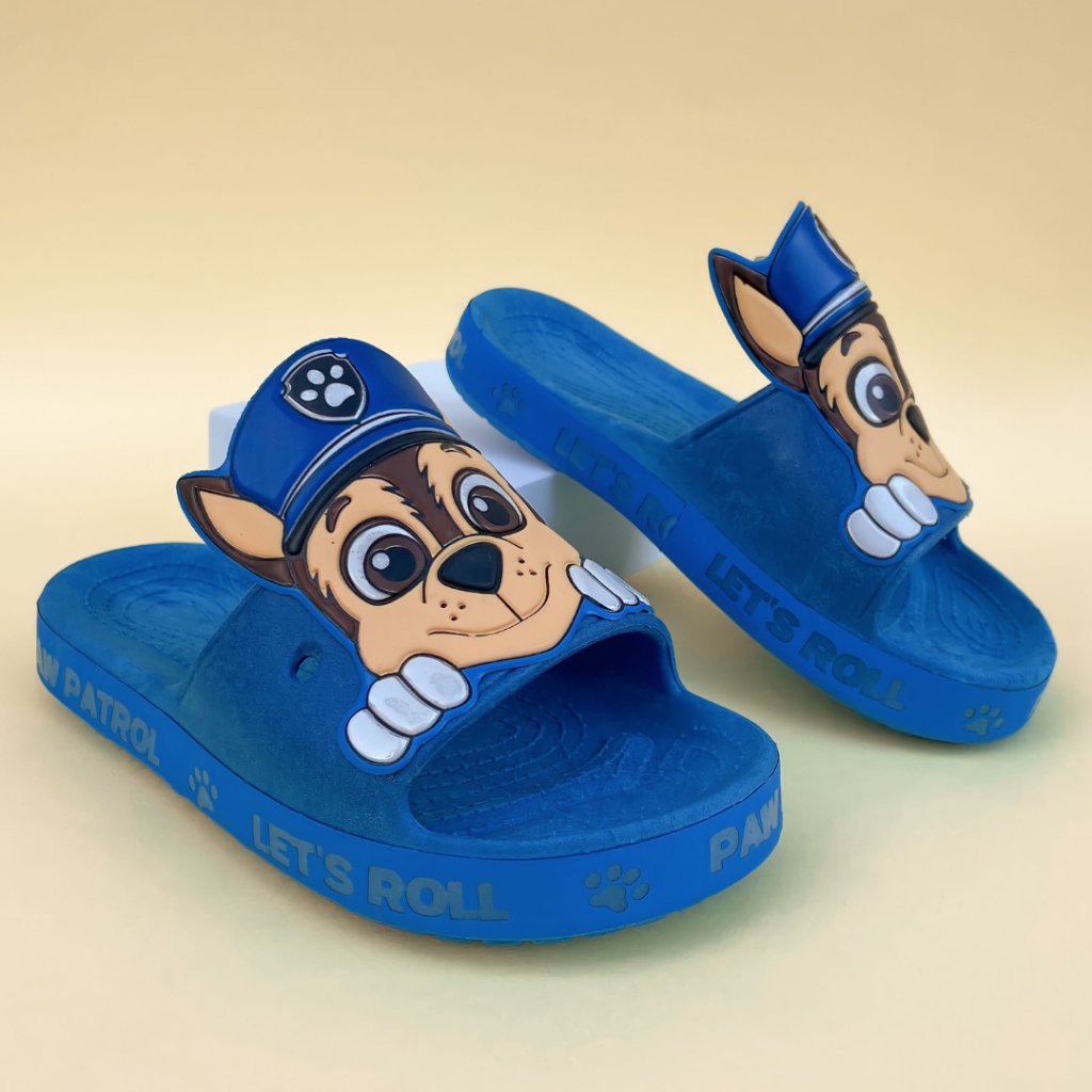 CHINELO SLIDE MASCULINO NUVEM INFANTIL PATRULHA CANINA CHASE CRIANÇA MENINO CONFORTÁVEL MACIO