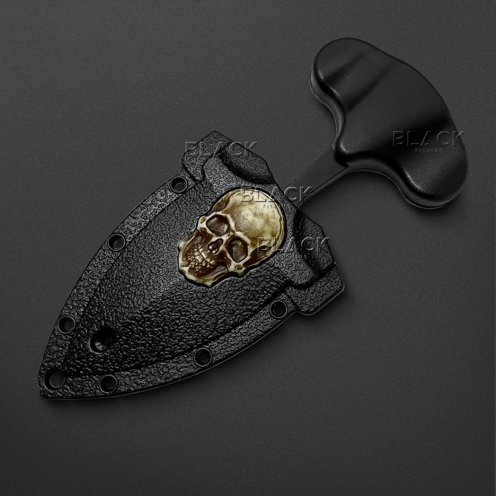 Canivete Colar Aço Inox Estilo Caveira Multi-uso Auto Proteção Pequeno Mini