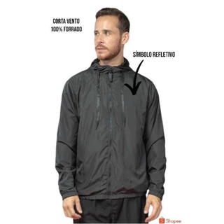 Jaqueta Corta Vento Plus Size C/Capuz 100% Forrada Masculina Tamanho Grande